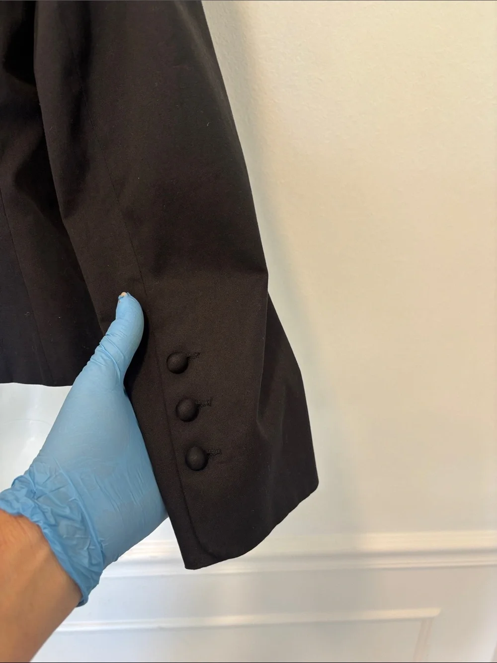 JOSEPH Classic Black 5 Button Tailored Jacket With Faux Pockets Size 2 France - Picture 7 of 8